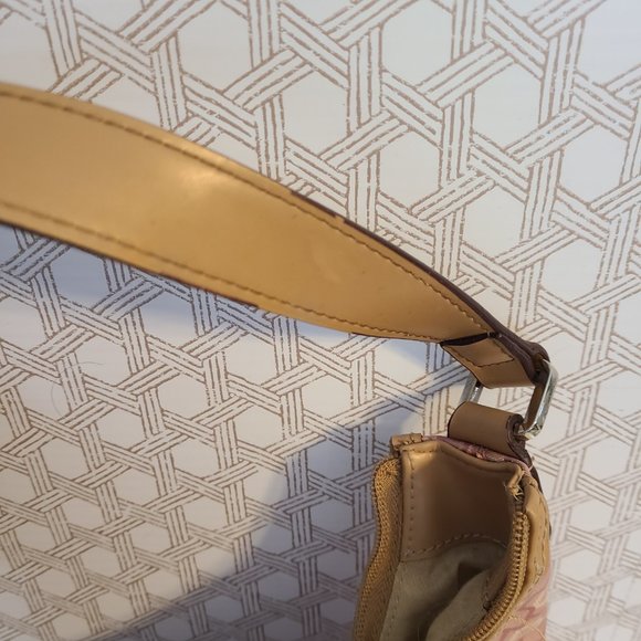 Pink Nine West Shoulder Bag Purse Geometric Pattern with Matching Coin Purse - Picture 4 of 11